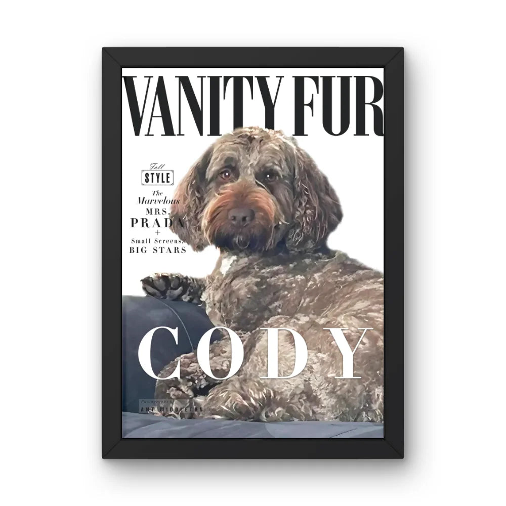 Custom Pet Magazine Cover Portrait