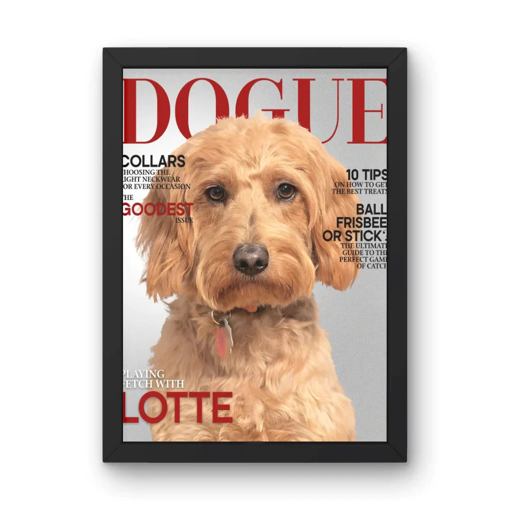 Custom Pet Magazine Cover Portrait