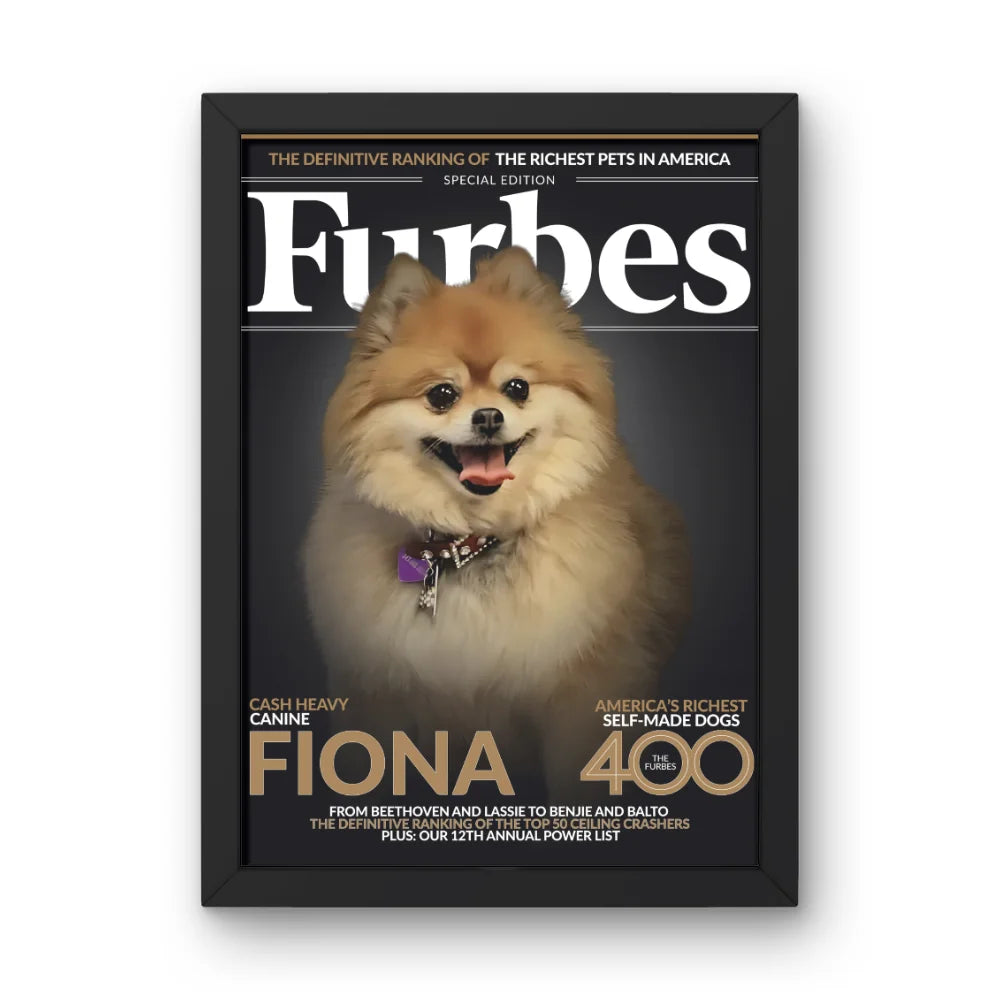 Custom Pet Magazine Cover Portrait