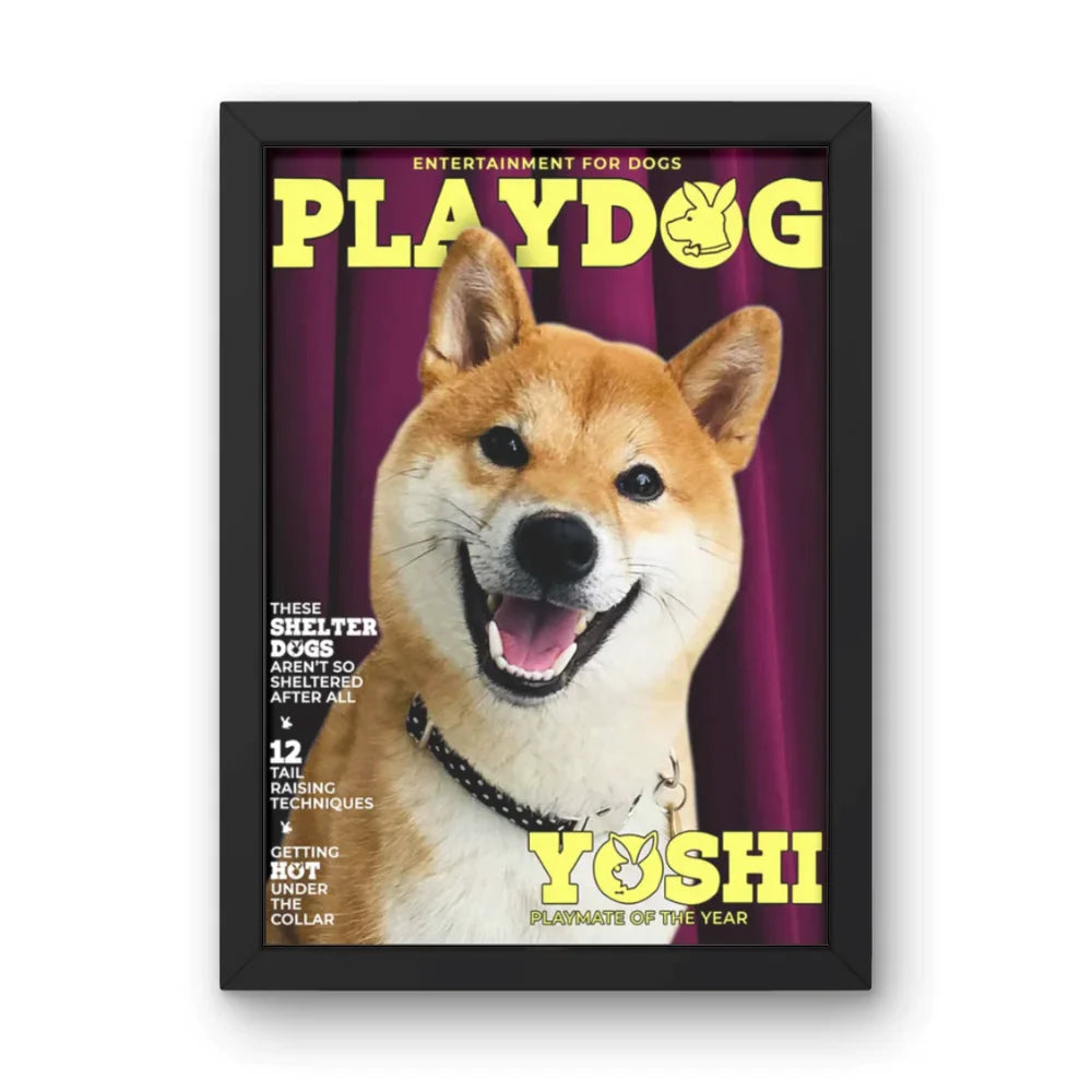 Custom Pet Magazine Cover Portrait