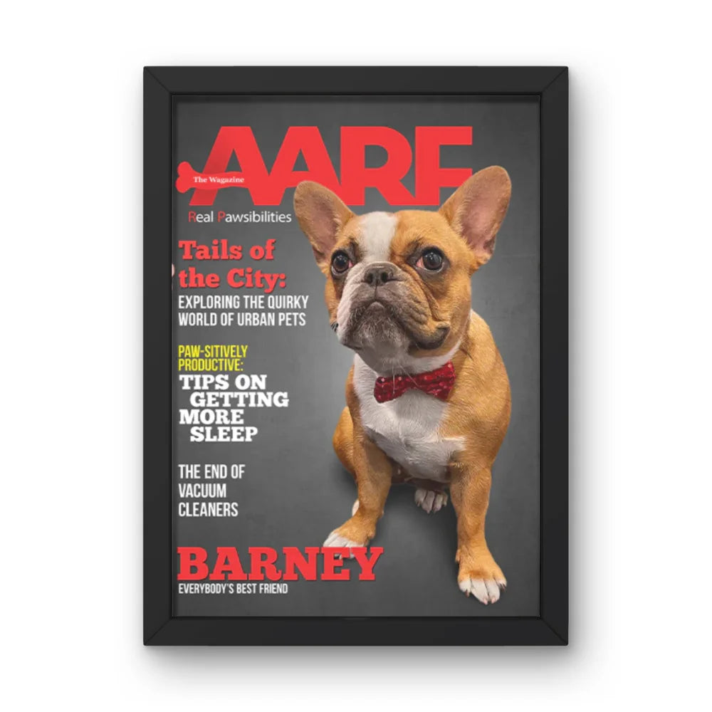 Custom Pet Magazine Cover Portrait