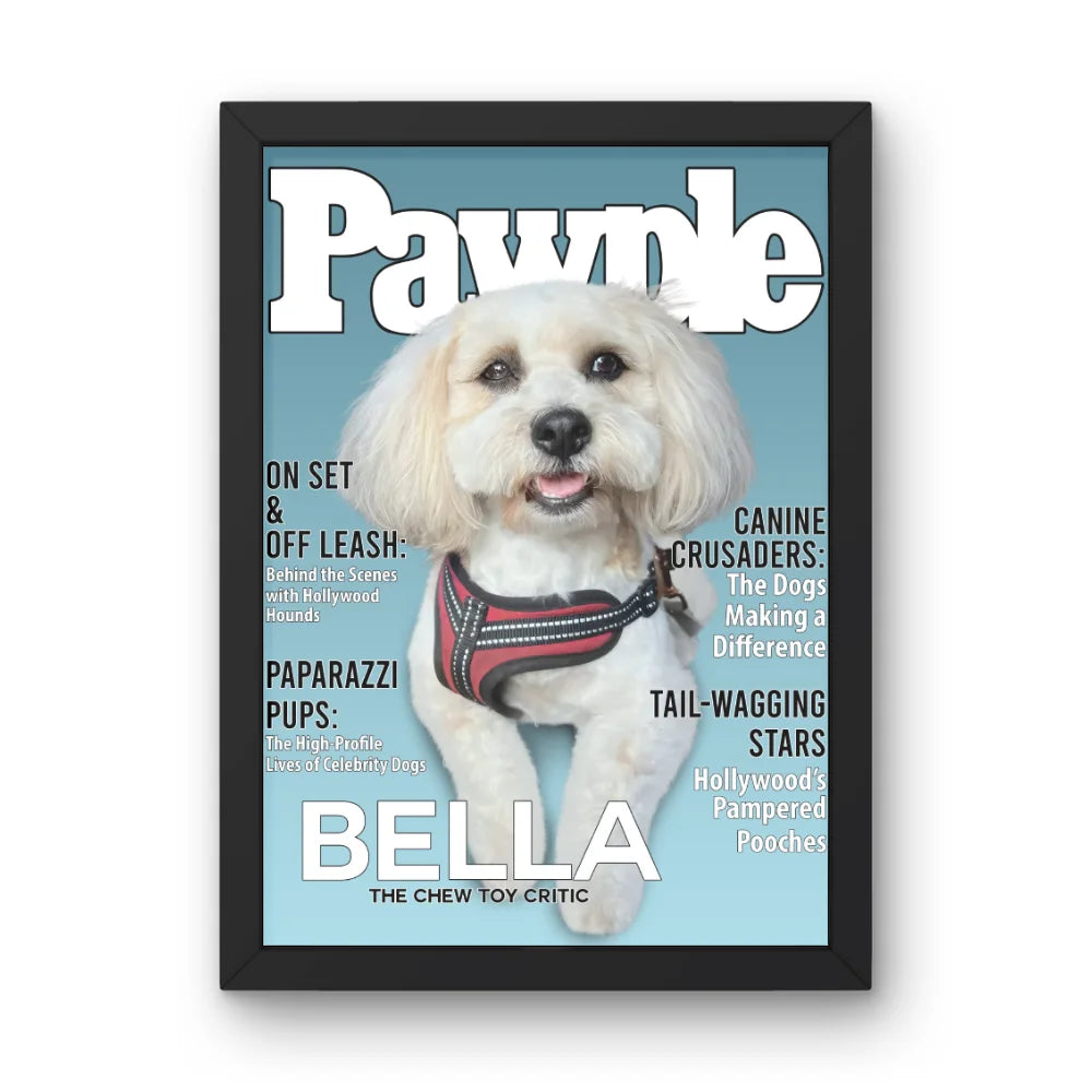 Custom Pet Magazine Cover Portrait